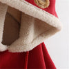 Cartoon Reindeer Pompon Embellished Cloak
